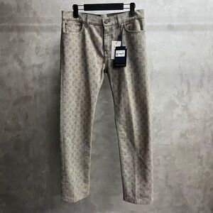 Authentic Louis Vuitton Monogram Light Gray Jeans